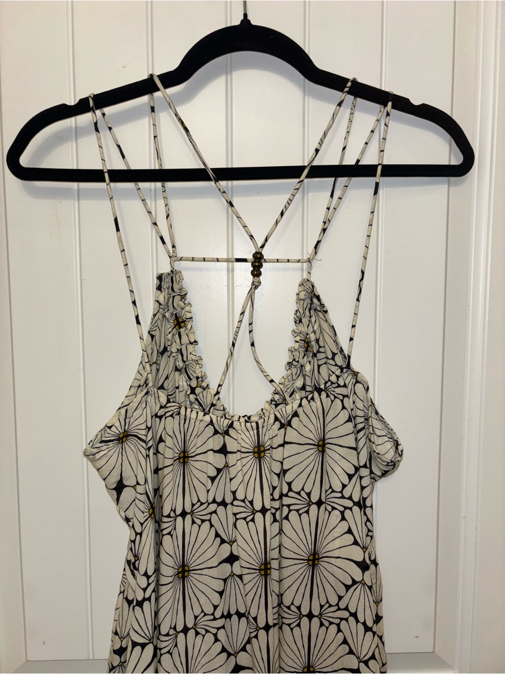 Parrot Paints for Anthropologie Kenzie Beaded Mini Dress in black white MP - Picture 10 of 11